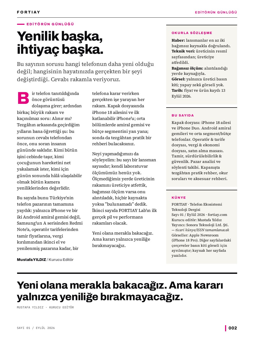 FORTIAY Sayı 01, sayfa 2